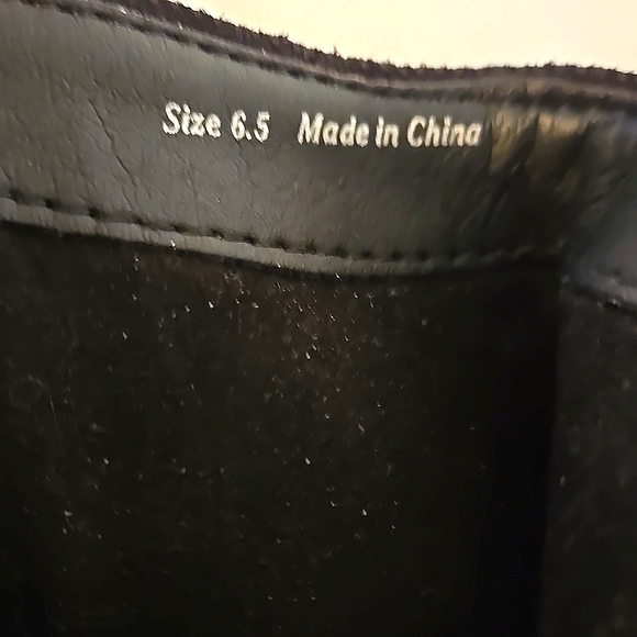 Black Suede Booties-size 6.5 - Picture 4 of 4